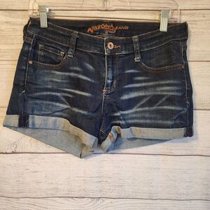 Arizona Junior 7 denim distressed cotton blend Jean Shorts